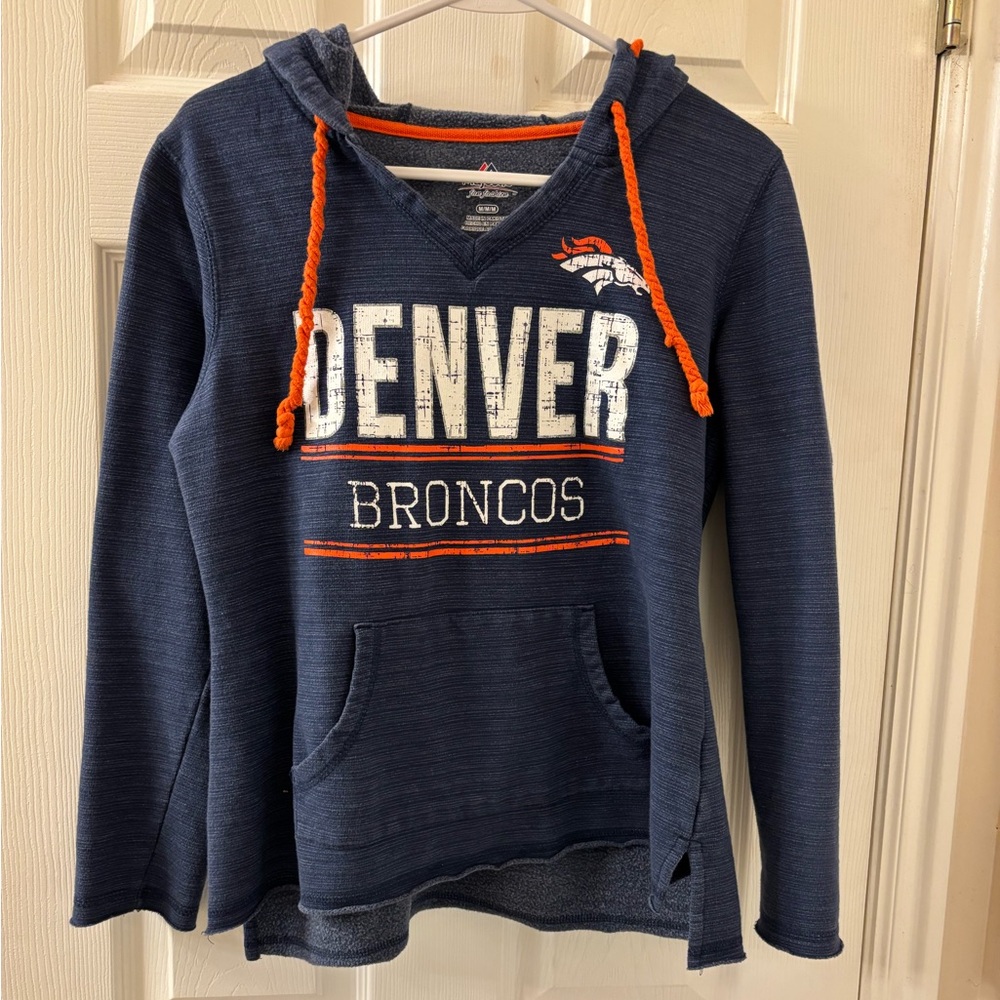 Majestic Navy Blue Denver Broncos Hoodie